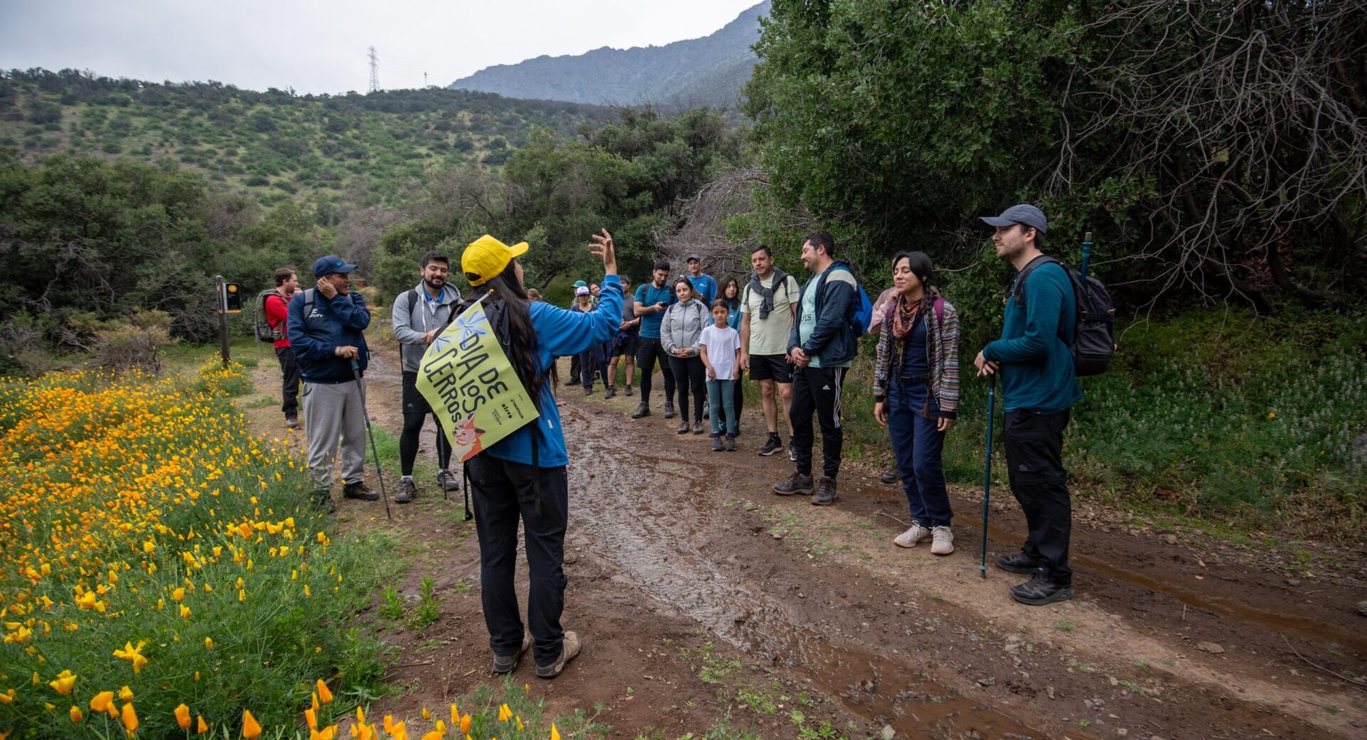 Parque Cantalao y hermoso atardecer de Santiago