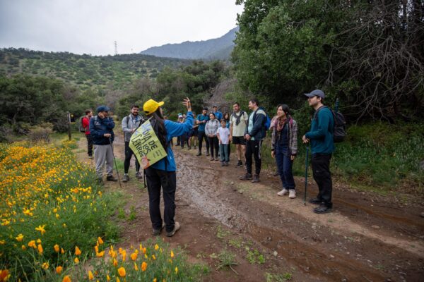 Parque Cantalao y hermoso atardecer de Santiago